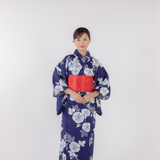 emi kimono Navy×Red