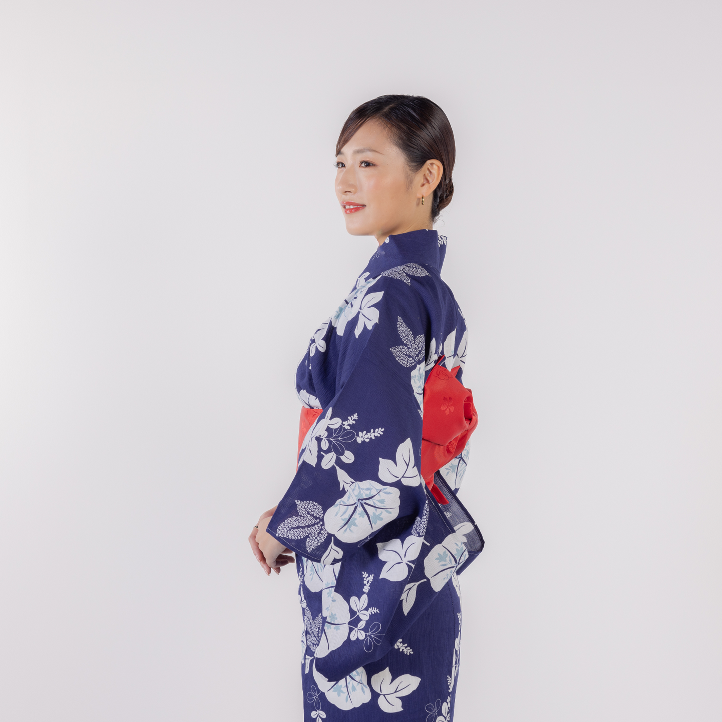 emi kimono Navy×Red