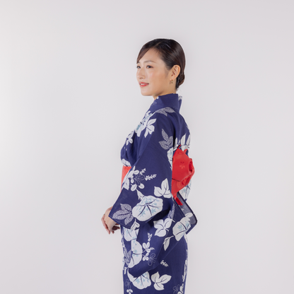 emi kimono Navy×Red